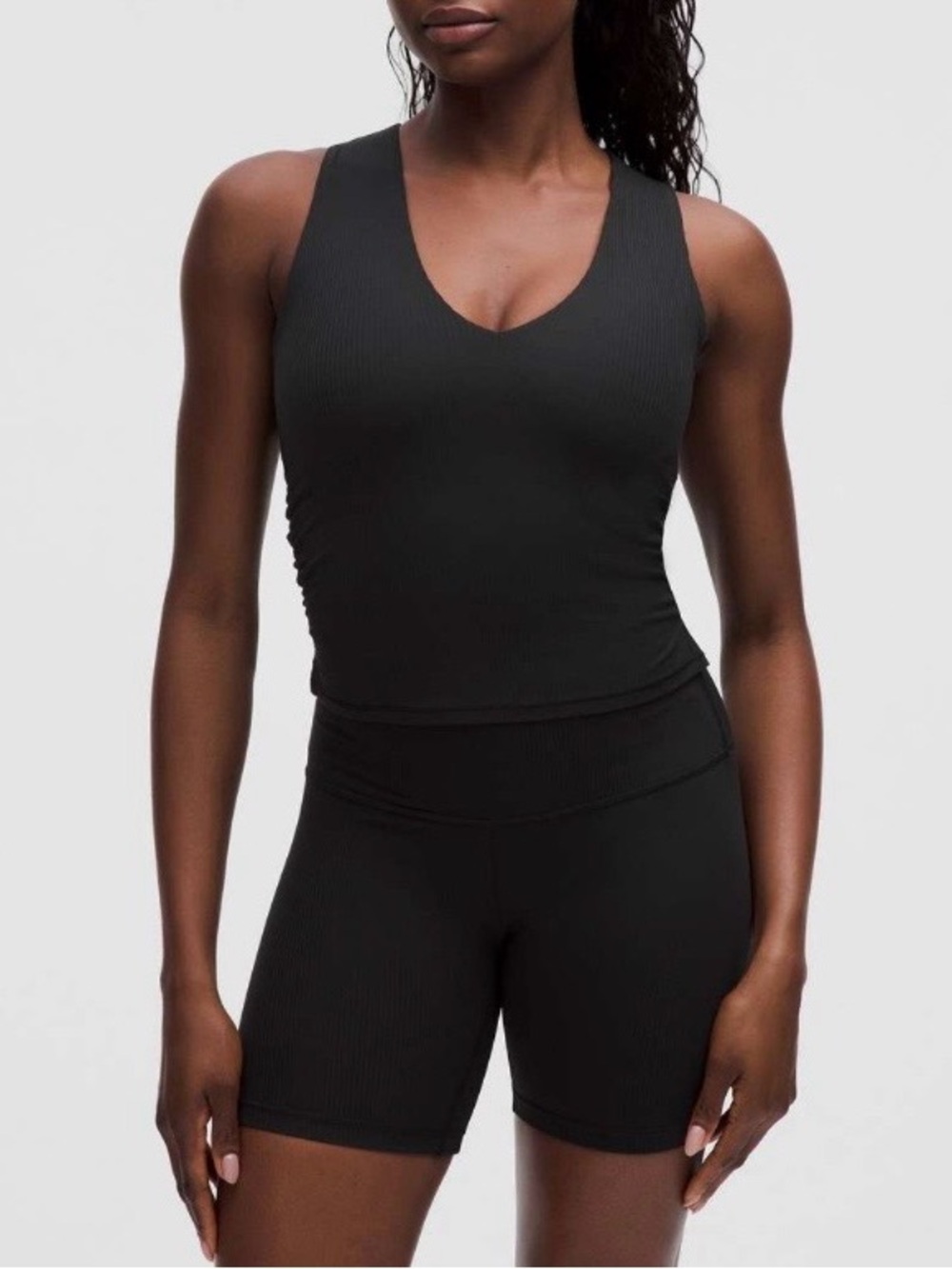 New with tag Lululemon All It Takes V-Neck Ribbed Tank with Removable Pads.RARE.